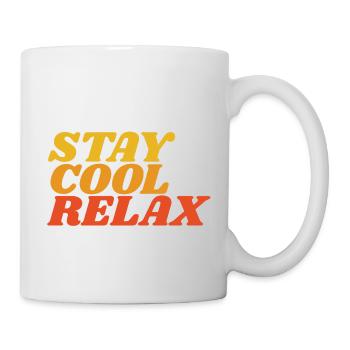 stay cool relax - Tasse - Weiß - Rechts
