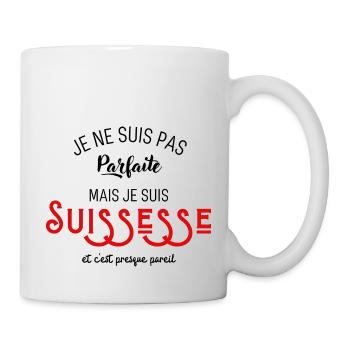 Pas parfaite mais suissesse - Mug blanc - blanc - Droite