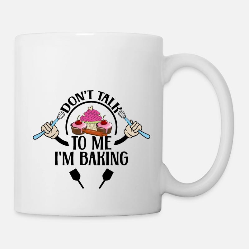 Ne me parlez pas Je suis en train de cuisiner - Mug blanc - blanc