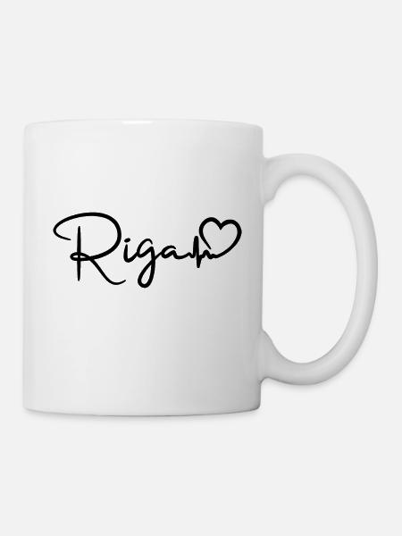 Riga Herzschlag - Tasse - Weiß