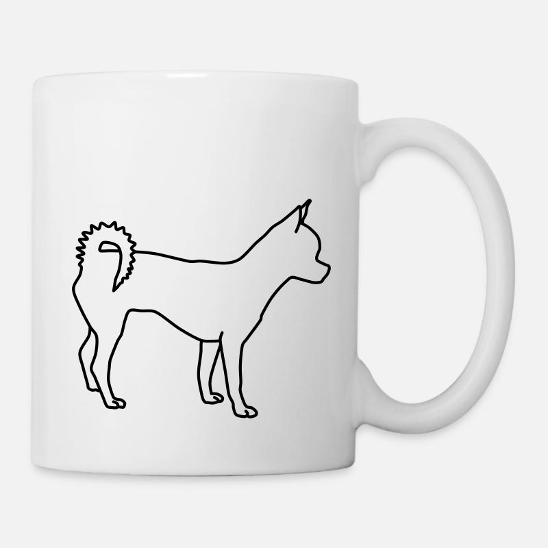 Chihuahua lineart 1 - Mug blanc - blanc