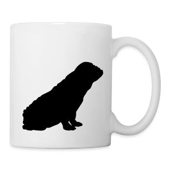 french bulldog schattenriss 1 - Tasse - Weiß - Rechts