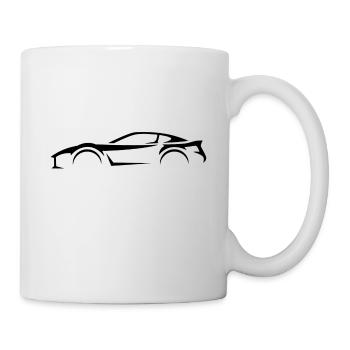 Silhouette sw - Tasse - Weiß - Rechts