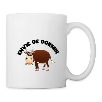 envie de dormir vache abondance - Mug blanc - blanc - Droite