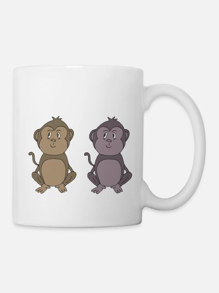 affenbrüder - Tasse - Weiß
