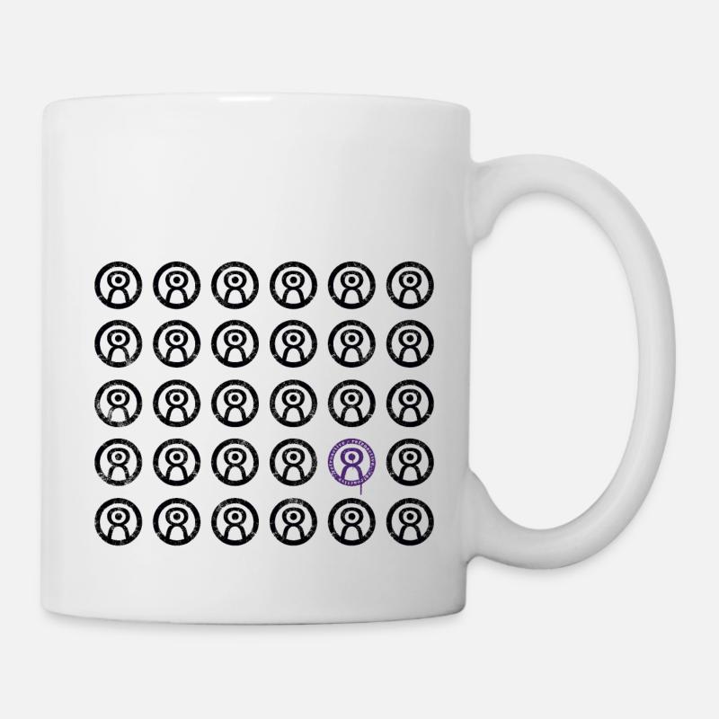 Rétroactif - logo seulement | ÉDITION NOIRE - Mug blanc - blanc