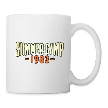 « Summer Camp 1983 » texte, logo, vintage rétro - Mug blanc - blanc - Droite
