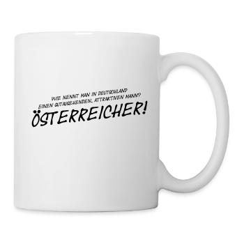 wie nennt man in Deutschland einen schönen Mann? - Tasse - Weiß - Rechts