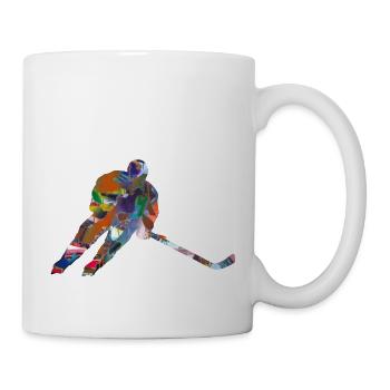 Eiskockey, hockey, Graffi, bunt - Mug blanc - blanc - Droite