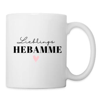 Liebelingshebamme / Weltbeste Hebamme - Tasse - Weiß - Rechts
