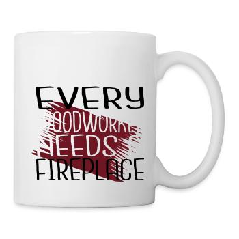 woodcutter chop wood statement jokes forest work - Mug - white - Right