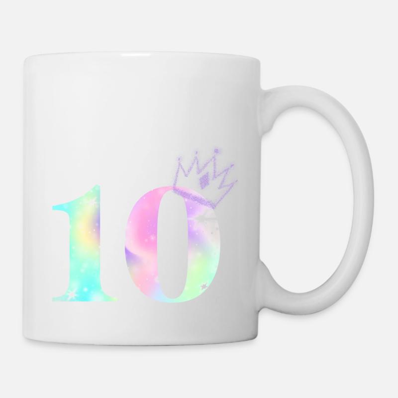 Regenbogen zum 10-jährigen Jubiläum - Tasse - Weiß