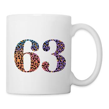 63e anniversaire léopard - Mug blanc - blanc - Droite