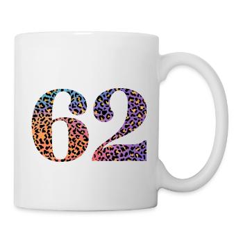 62e anniversaire léopard - Mug blanc - blanc - Droite