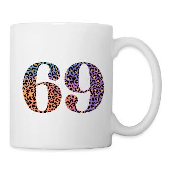 69th Birthday Leopard - Mug - white - Right