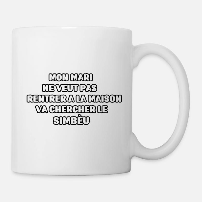 Taureau de Camargue simbèu citation - Mug blanc - blanc