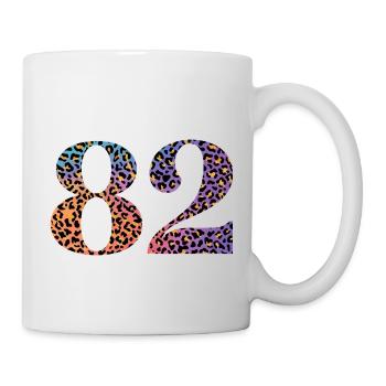 Leopard zum 82. Geburtstag - Tasse - Weiß - Rechts