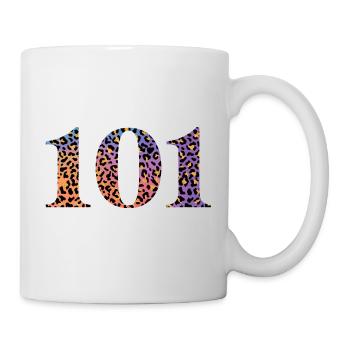 Leopard zum 101. Jubiläum - Tasse - Weiß - Rechts