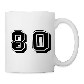80. 80 ANS. 80e ANNIVERSAIRE. ANNIVERSAIRE 80 ANS. - Mug blanc - blanc - Droite