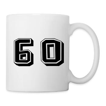 60. 60 YEARS. 60TH ANNIVERSARY. BIRTHDAY 60 YEARS. - Mug - white - Right