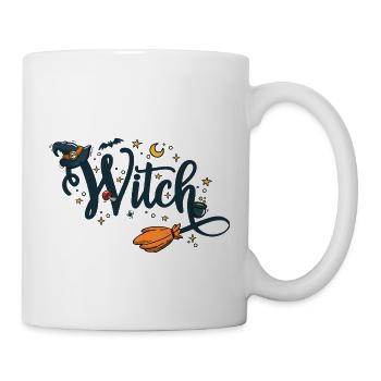 Halloween-Hexe - Tasse - Weiß - Rechts