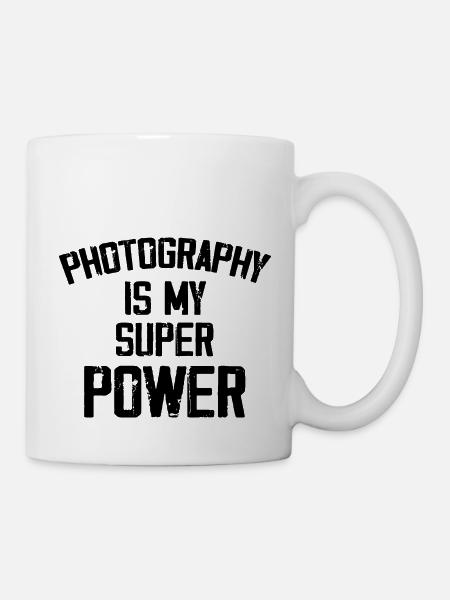 Fotografie ist meine Superkraft - Lustig - Tasse - Weiß