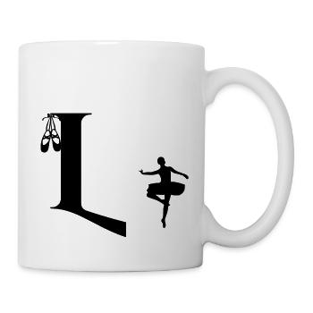 Letter l ballerina - Mug - white - Right