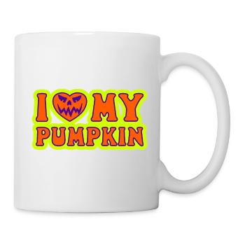 I Love My Pumpkin Halloween Costume Women Men - Mug - white - Right