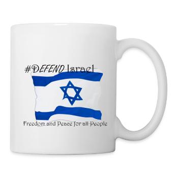 #DEFEND Israel - Freedom and Peace for all People - Mug - white - Right