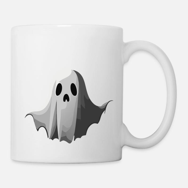 Haunted Face: Our Ghostly Design - Mug - white