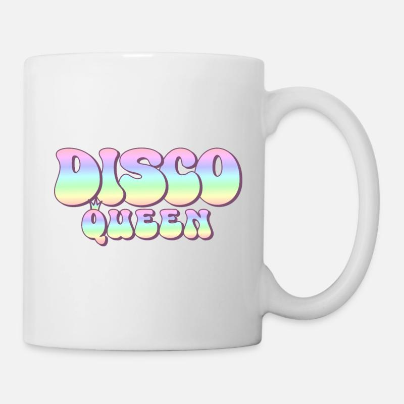 Discoqueen 70er Jahre Party groovy 70s Disco Queen - Mug - white