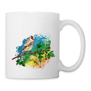 Oiseau coloré - Mug blanc - blanc - Droite