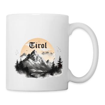 Tirol mit Berge, Geschenkidee Tirol Design - Tasse - Weiß - Rechts