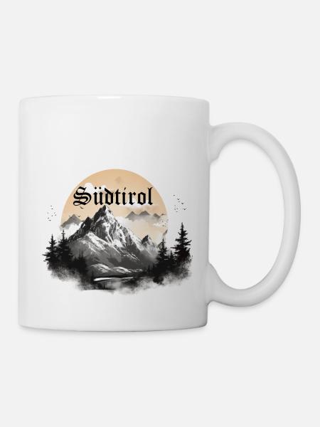 Südtirol mit Berge, dem Land die Treue Geschenk - Tasse - Weiß