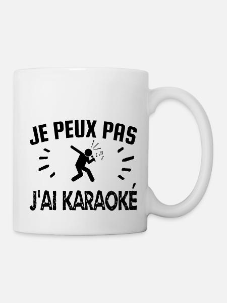 je peux pas j'ai karaoké - Mug blanc - blanc