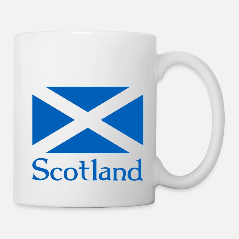 Drapeau de l’Écosse avec texte - Mug blanc - blanc