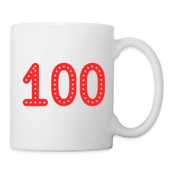 100. 100 ANS. 100e ANNIVERSAIRE. ANNIVERSAIRE 100 - Mug blanc - blanc - Droite