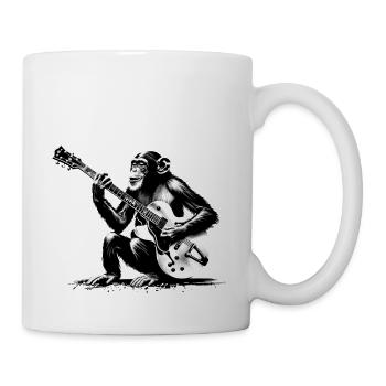 Guitare | Orchestre de singes Street Art Banksy Style - Mug blanc - blanc - Droite