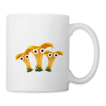 Pilzfamilie,pilze, Familie, Pilz, Pfifferlinge - Tasse - Weiß - Rechts