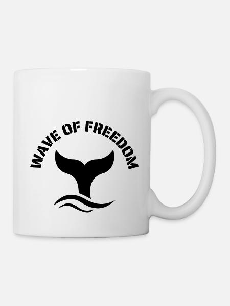 Wave of Freedom - Tasse - Weiß