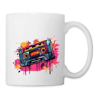 Cassette Design 80s & 90s Music Motif - Mug - white - Right