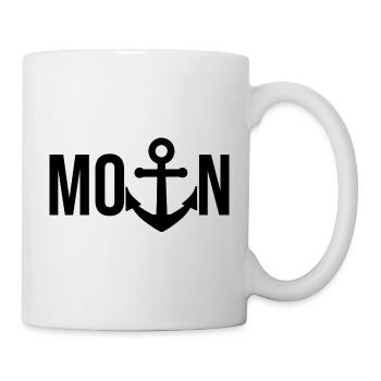 Moin anker - Tasse - Weiß - Rechts