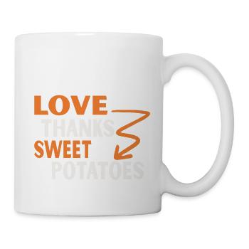 Love Thanks Sweet Potatoes Thanksgiving Autumn - Mug - white - Right