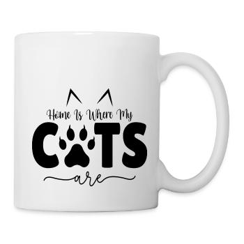 La maison, c’est là où sont mes chats - Mug blanc - blanc - Droite