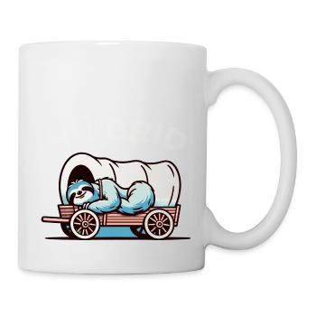 Hü Brid - Lustiges Hybrid Auto - Faultier - Tasse - Weiß - Rechts