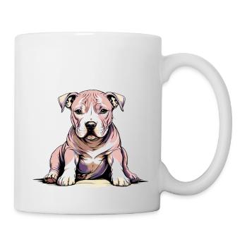 Chiot Pitbul - Mug blanc - blanc - Droite