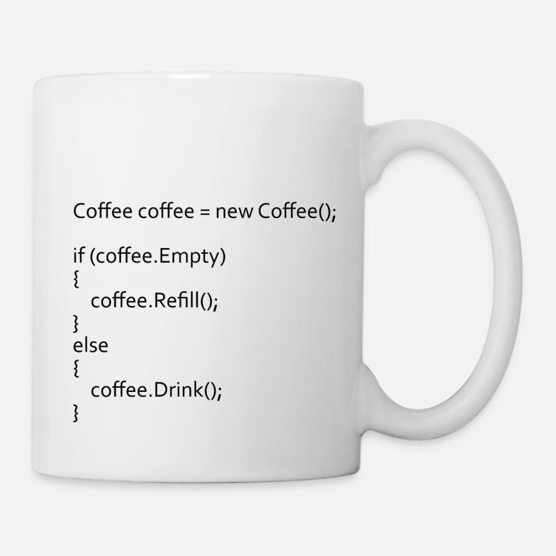 Mug for programmers if coffee empty refill - Mug - white