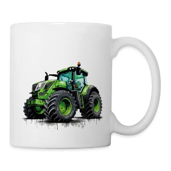 Bauern & Landwirt Traktor Geschenk für Bauer - Tasse - Weiß - Rechts