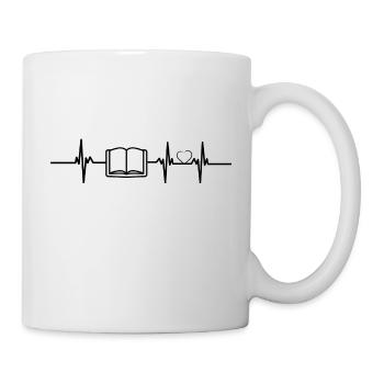heartbeat book - Mug - white - Right