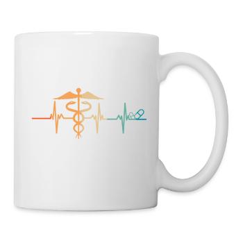 Pharmacy heartbeat - Mug - white - Right